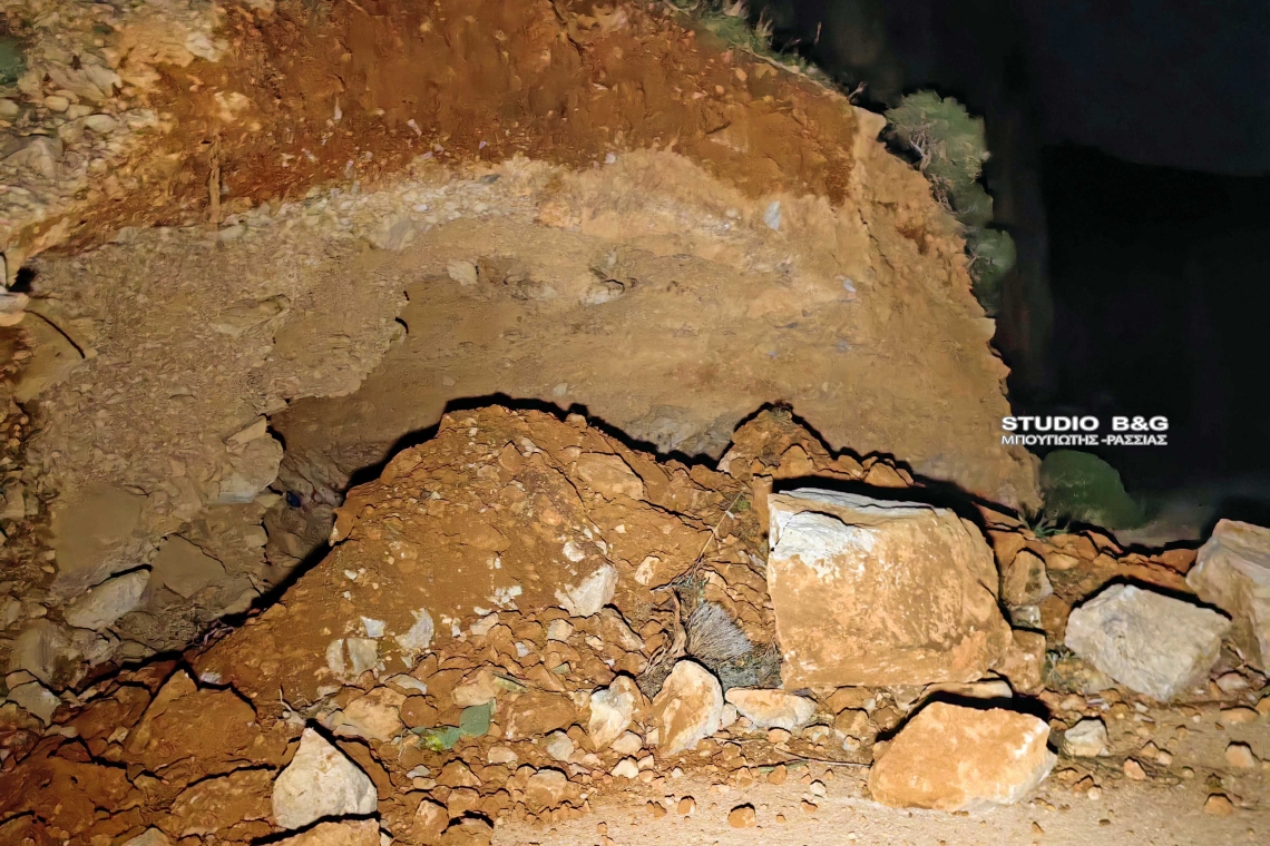 Κατολίσθηση στο μονοπάτι Αρβανιτιάς στο Ναύπλιο