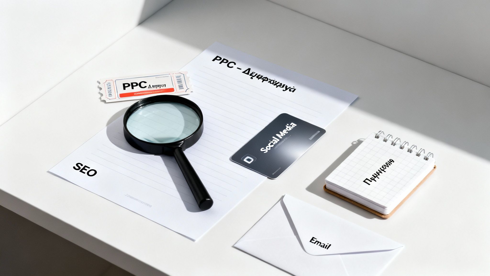 digital marketing marketing flatlay